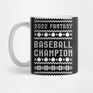 2022 Fantasy Baseball Champion Ugly Holiday Christmas Champ Mug